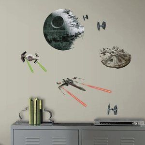 Classic Star Wars Peel & Stick Wall Decals 21 Ships Stickers Room Home Decor Art